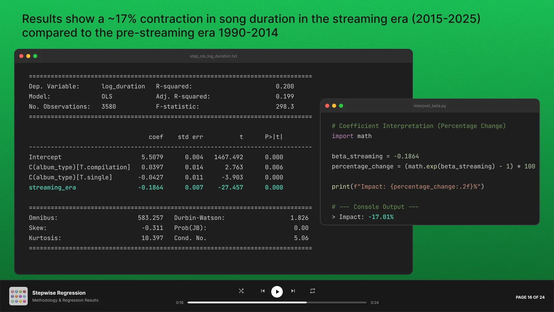 Slide 16 - Log Regression