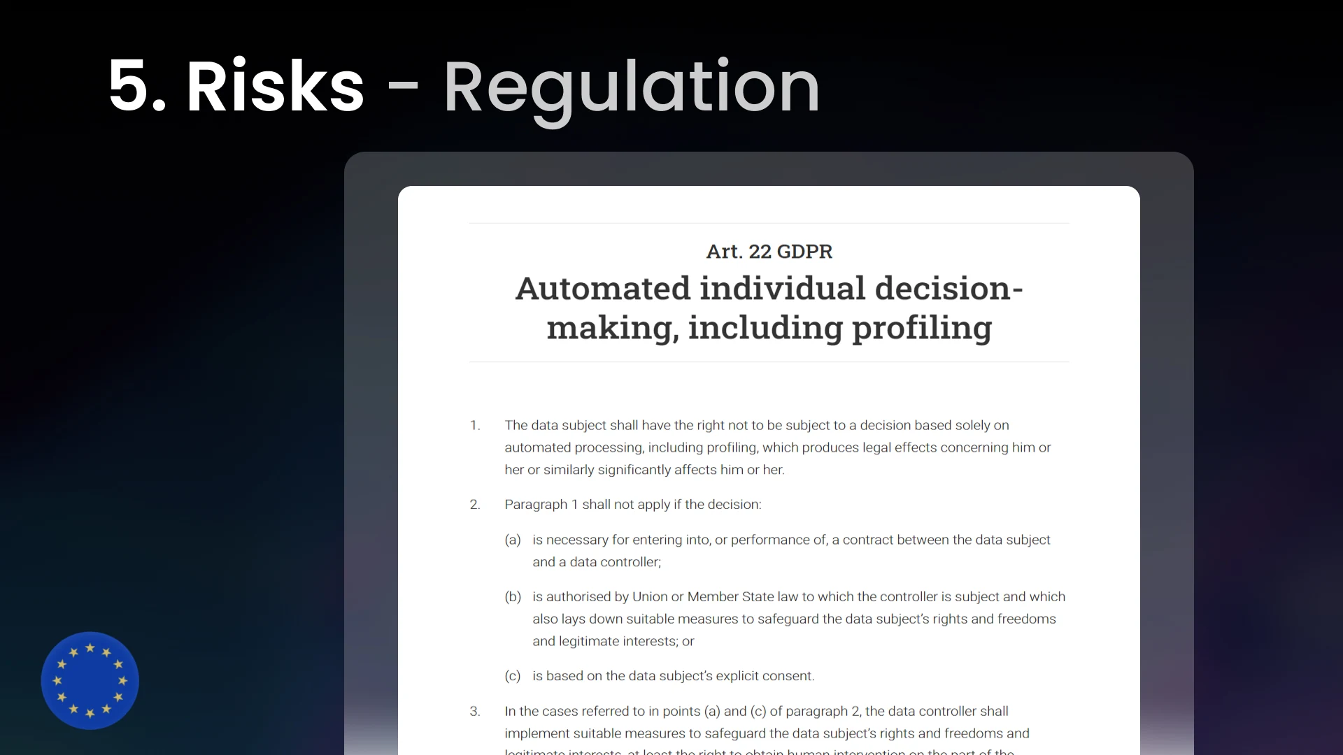 Slide 17 - GDPR Regulation