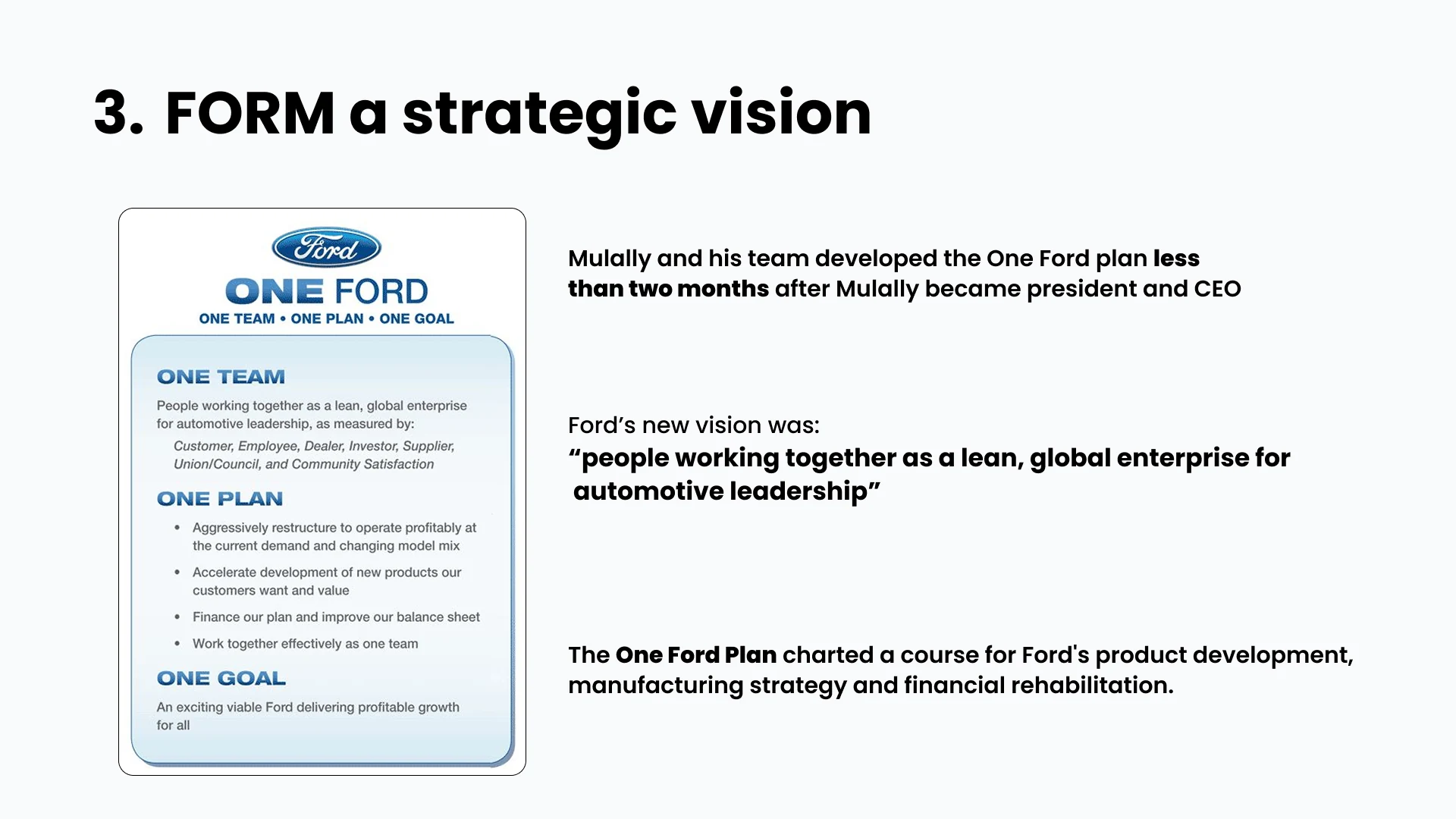 Slide 17 - Case Study (Step 3): Forming the 'One Ford' Strategic Vision