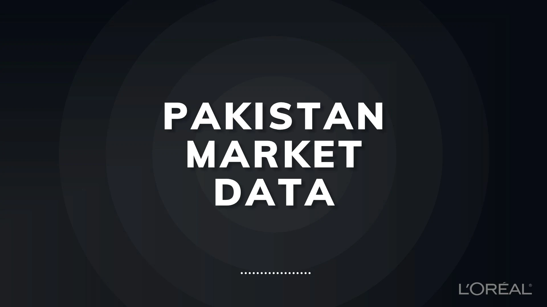 Slide 3 - Pakistan Market Data